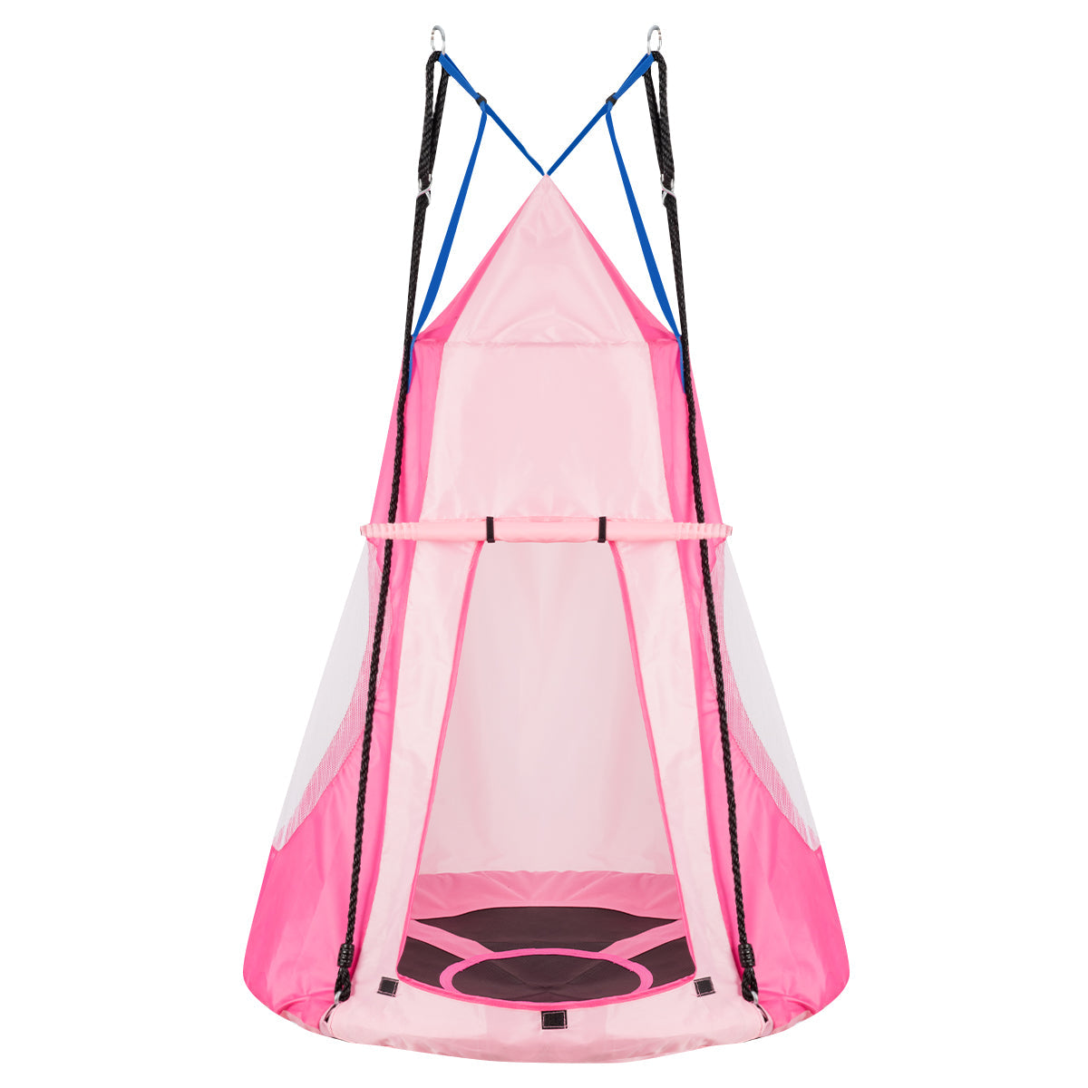 Ensemble de tente de balançoire suspendue 2-en-1 pour enfants - Rose