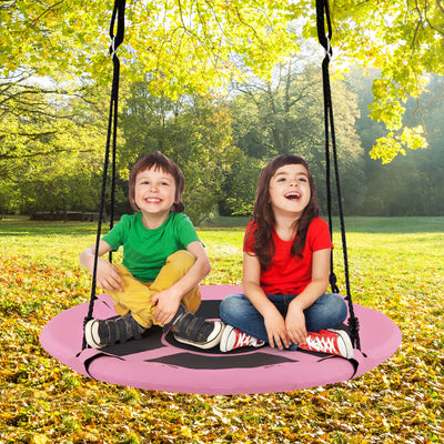2-in-1 Kids Hanging Chair Swing Tent Set - Pink