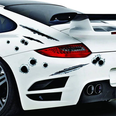 3D Bullet Hole Car Stickers - Realistic Waterproof Decals
