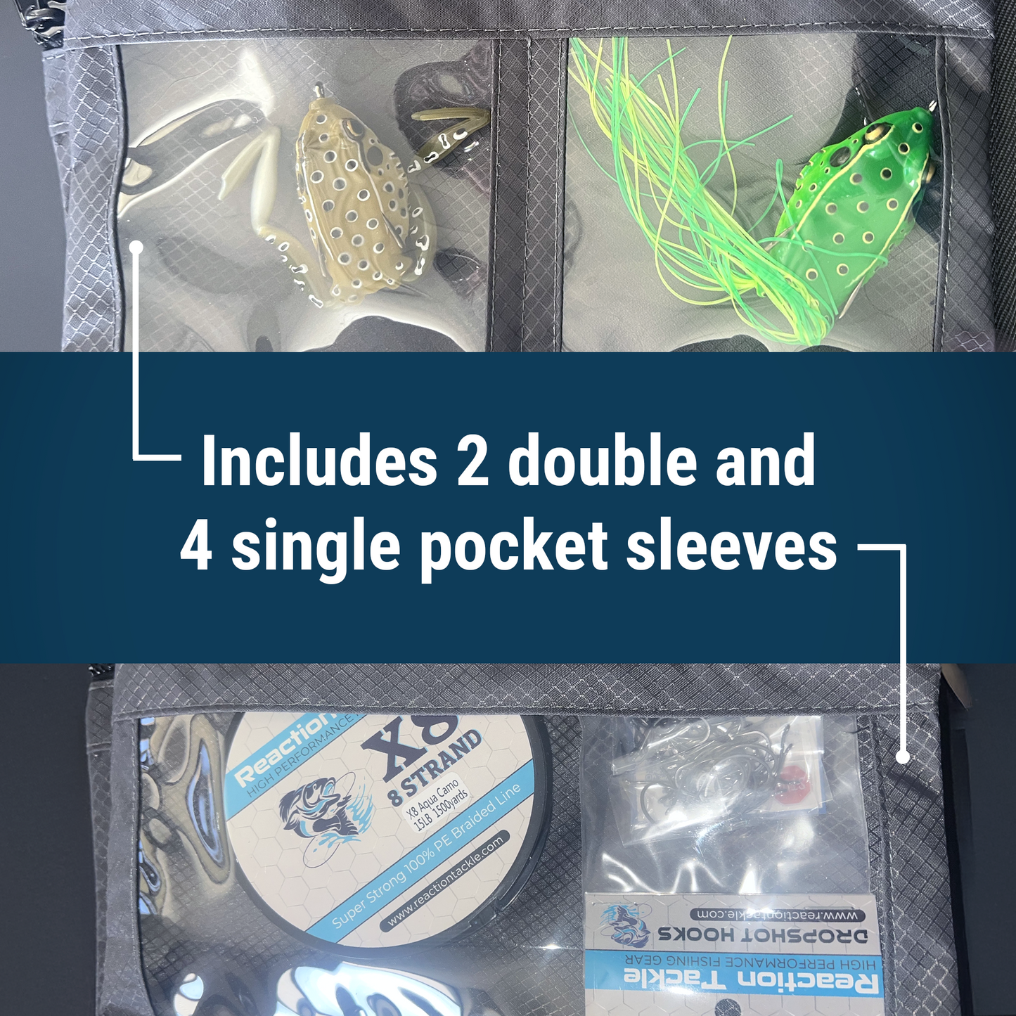 Carpeta de cebo y almacenamiento de aparejos a prueba de salpicaduras Reaction Tackle - Nuevo