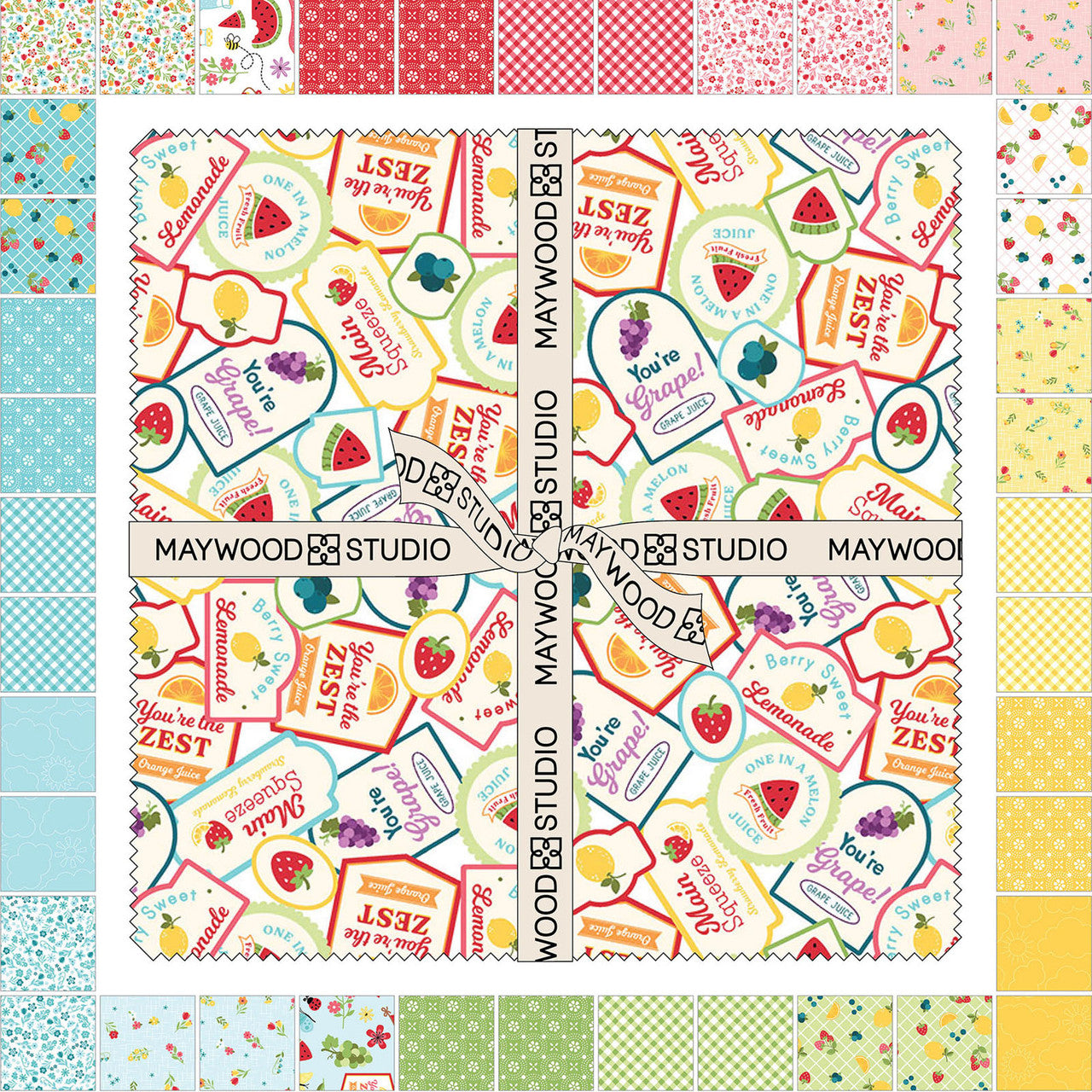 Carrés en coton Sippin' On Sunshine 10" - 42 pcs