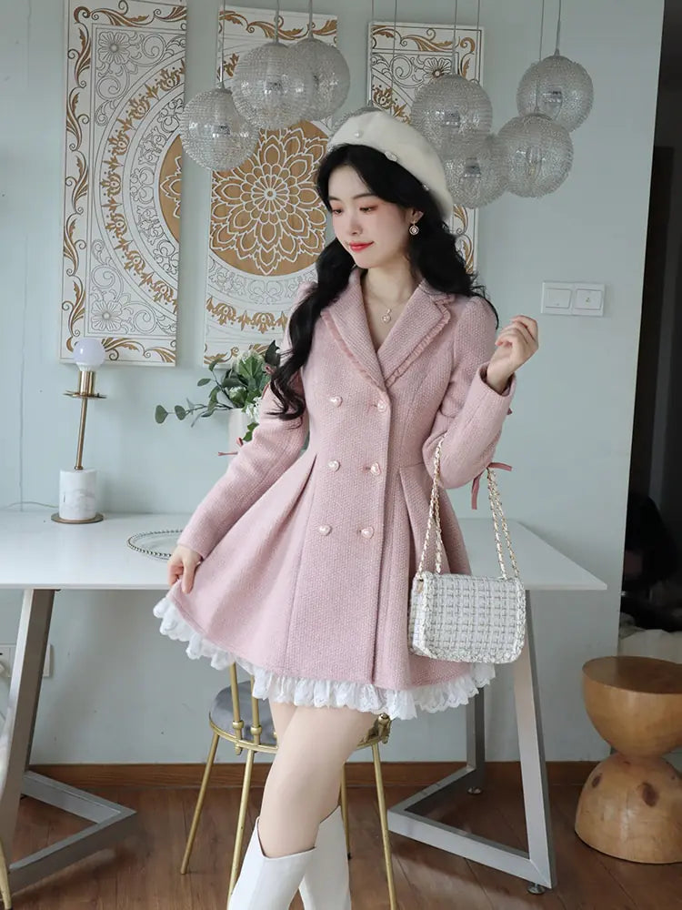 Vestido Elegante Rosa Invierno para Cada Ocasión