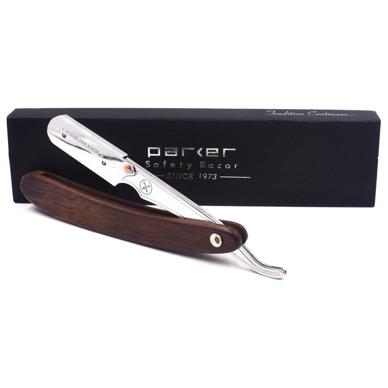 Parker SRDW Dark Sheesham Wood Handle Shavette Razor