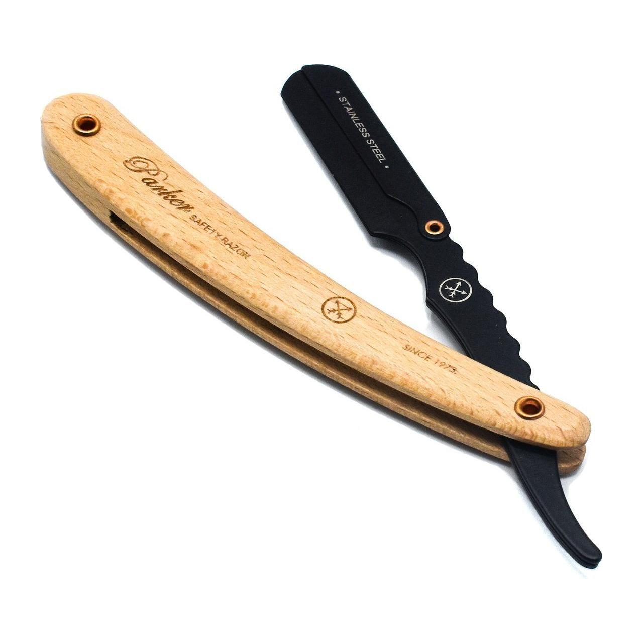 Rasoir de barbier Parker SRPBA à clip en bois de pin