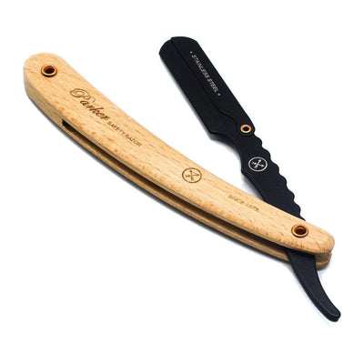 Parker SRPBA Clip-Type Pine Wood Handle Barber Razor