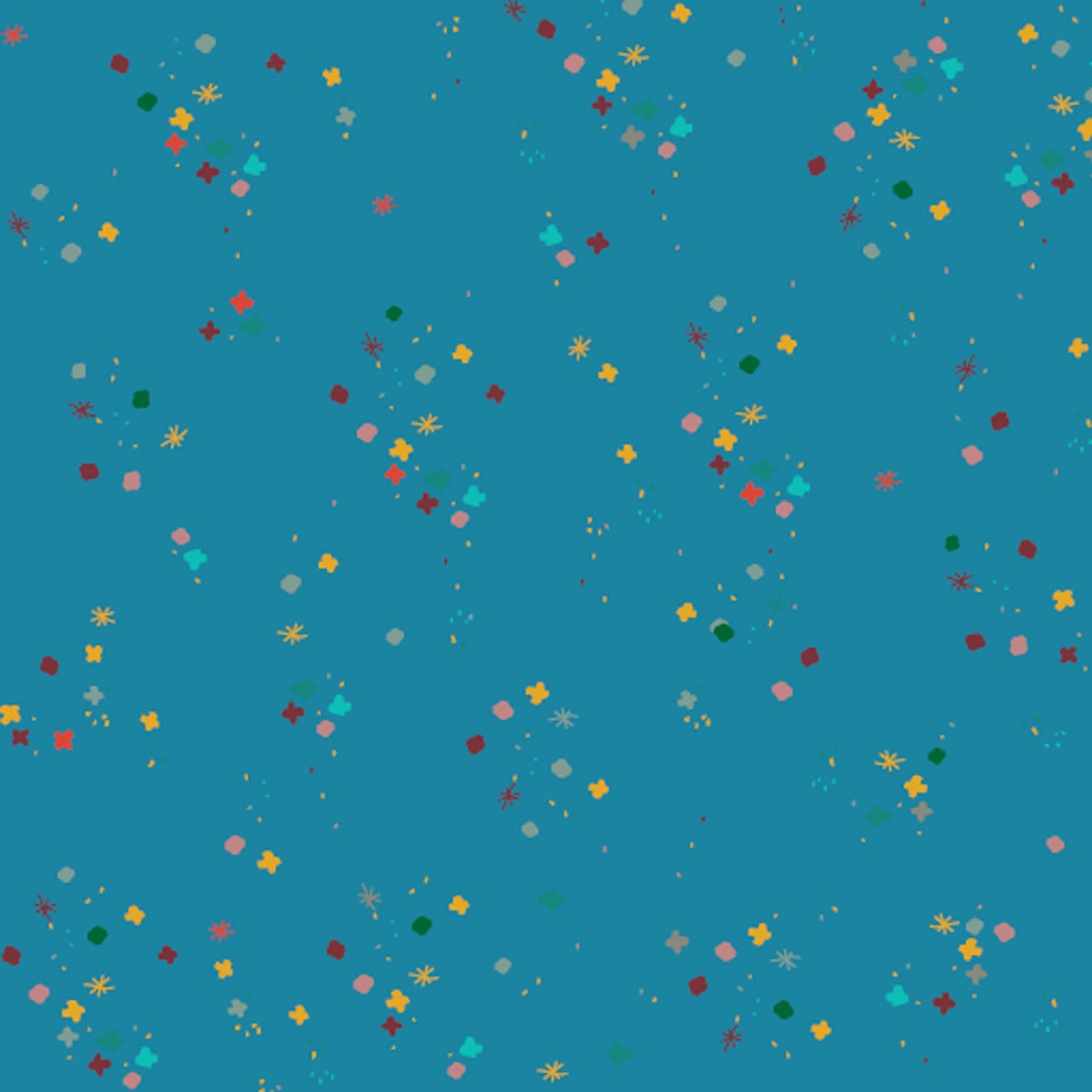 Teal Touch Mystery Cotton Fabric - 43"/44" Per Yard