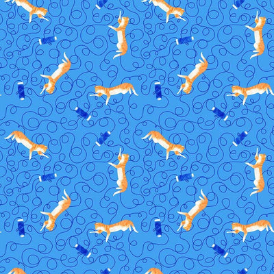 Tissu en coton enchevêtré océanique - 44"/45" par yard