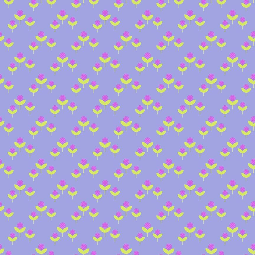 Lavender Cute As A Button Cotton Fabric - 44"/45" Per Yard
