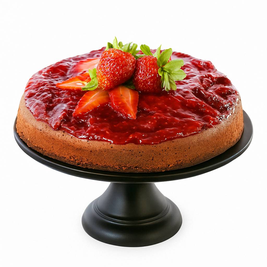 Gâteau au fromage aux fraises et au chocolat Andy Anand 9" avec de véritables truffes au chocolat