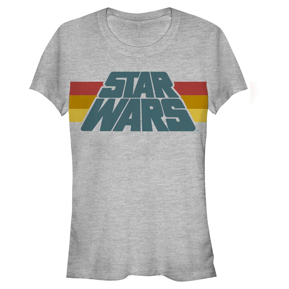 Camiseta de Rayas con Logo Inclinado de Star Wars para Jóvenes