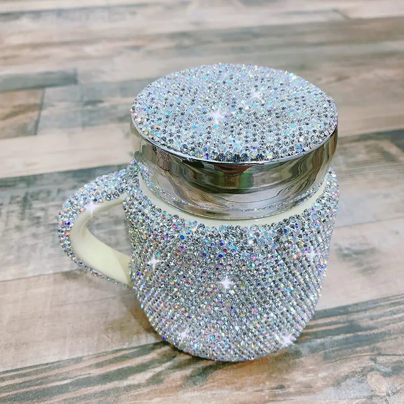 Creative Ceramic Coffee Mug with Lid for Office Use