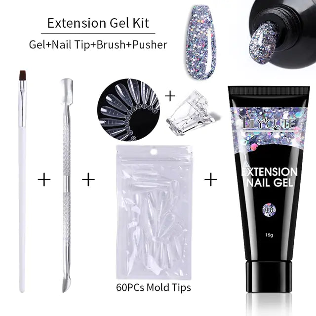 LILYCUTE Nail Extension Gel Set - Premium Nail Care
