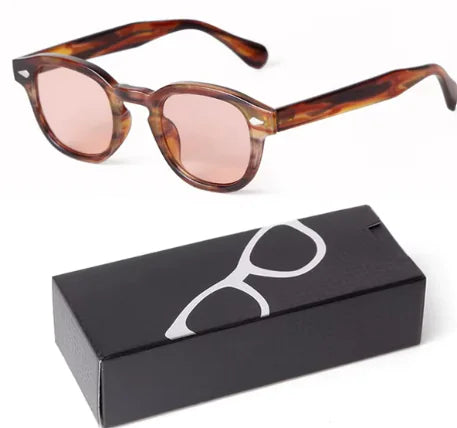 Gafas de sol redondas pequeñas en azul degradado para una protección con estilo