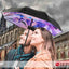 SIEPASA Inverted Reverse Umbrella - Blue Butterfly Design