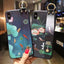 Cartoon Cat Wrist Strap Phone Case for iPhone