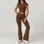 Ensemble de yoga pour femmes en 2 pièces : top court et leggings