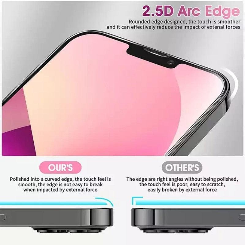 4PCS Protecteurs d'écran en verre trempé premium pour iPhone