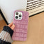 Plush Square Lattice Phone Case for iPhone - Soft & Stylish