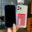 Transparent Card Slot Holder Case for iPhone Models