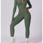 Premium Long Sleeved Yoga Jumpsuit with Zipper