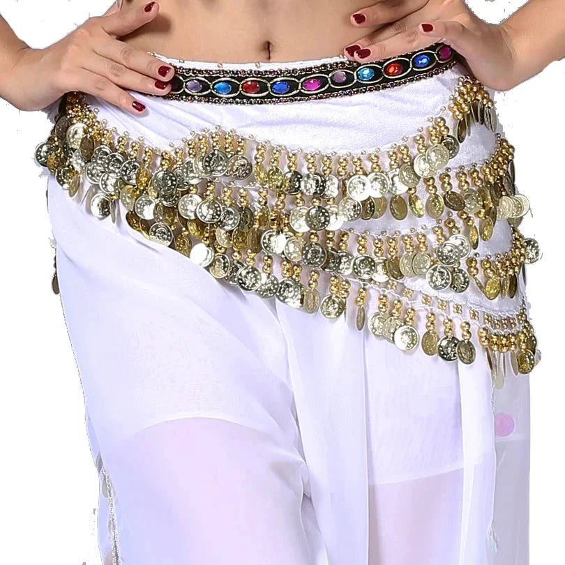 Vila&Yomi Premium Belly Dance Belt with Crystal Accents