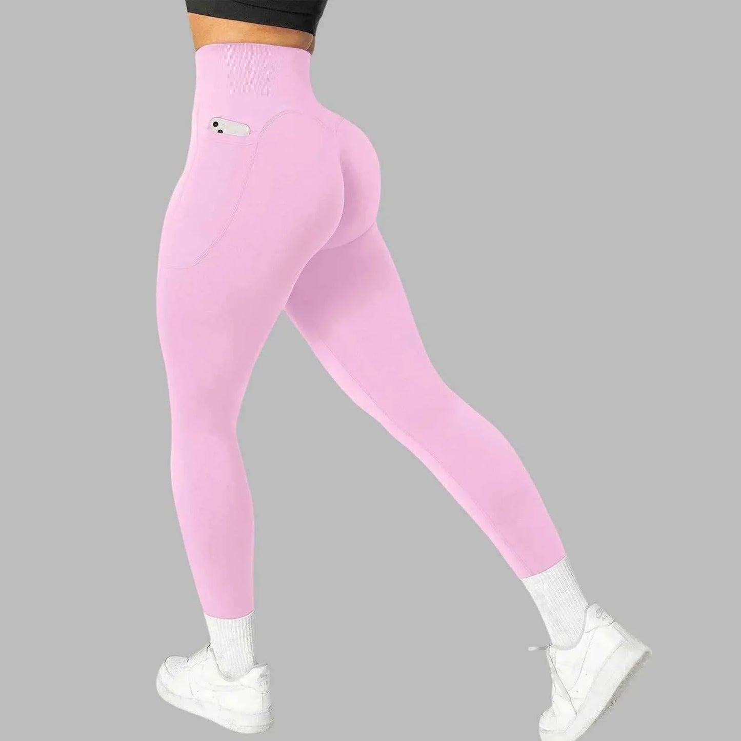 Leggings de Yoga sin Costuras con Bolsillo para Mujer