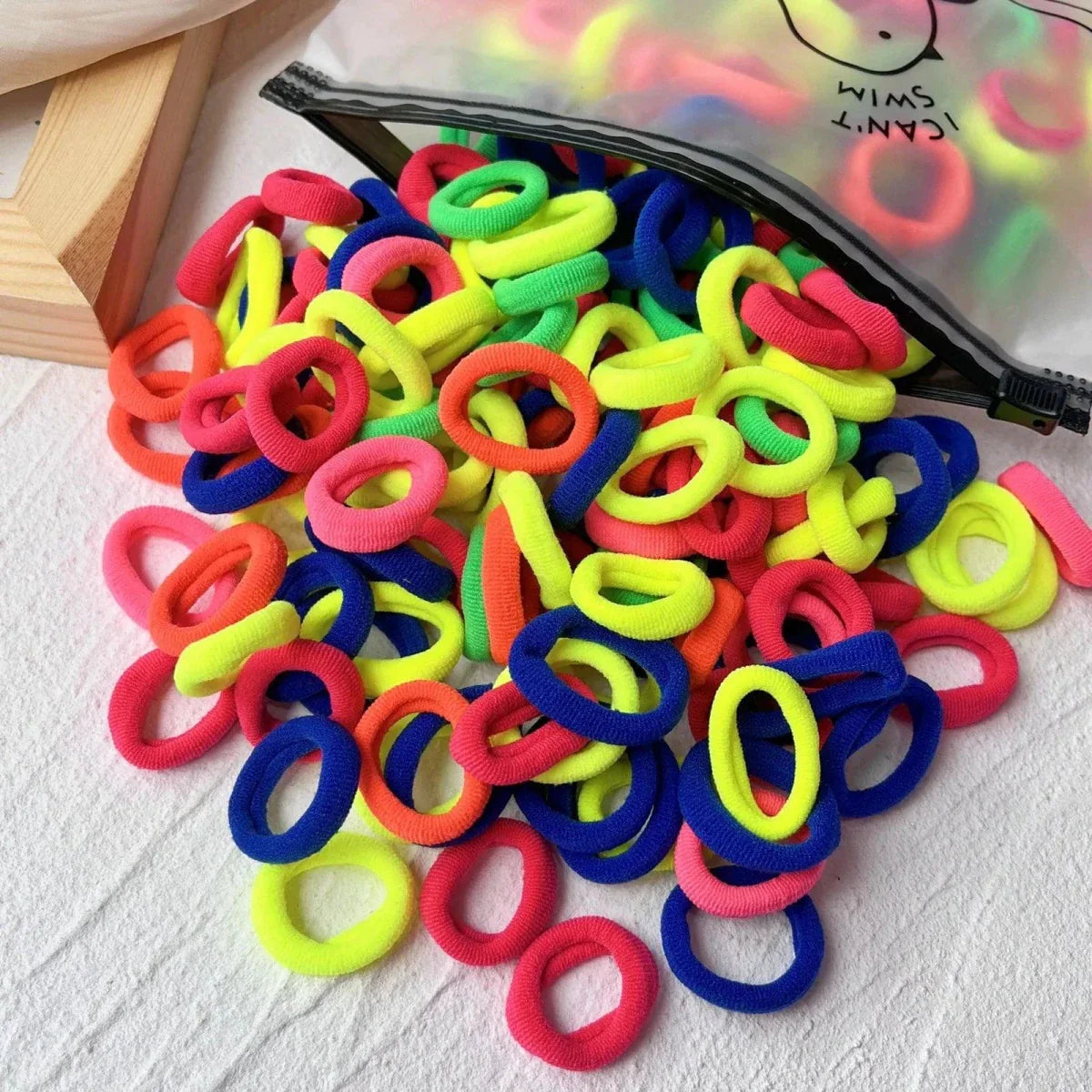 Colorful Kids Elastic Hair Bands - 20/50pcs Set