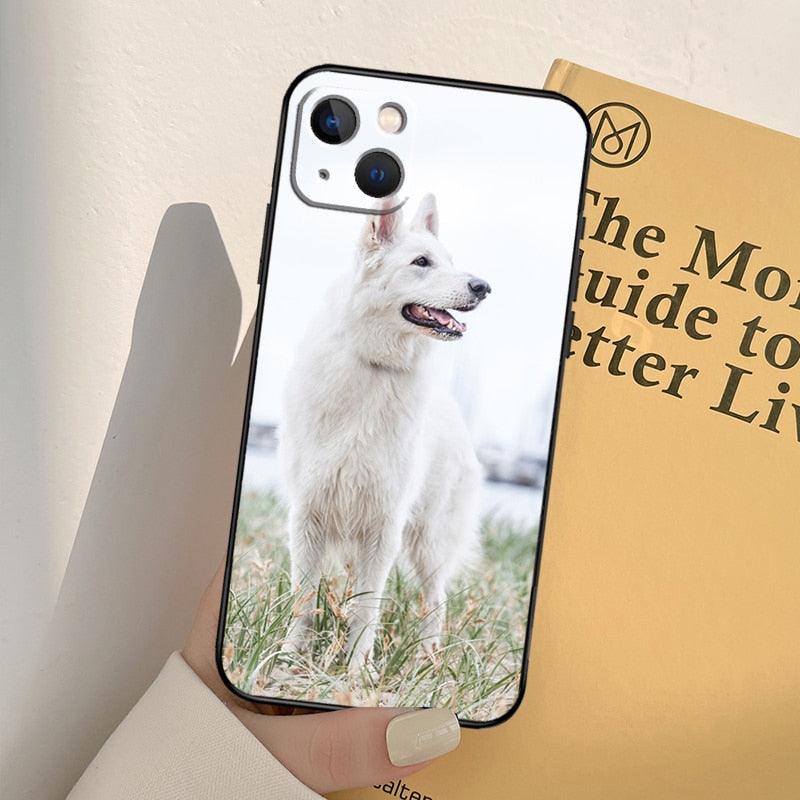 Cartoon German Shepherd Phone Case for iPhone Models