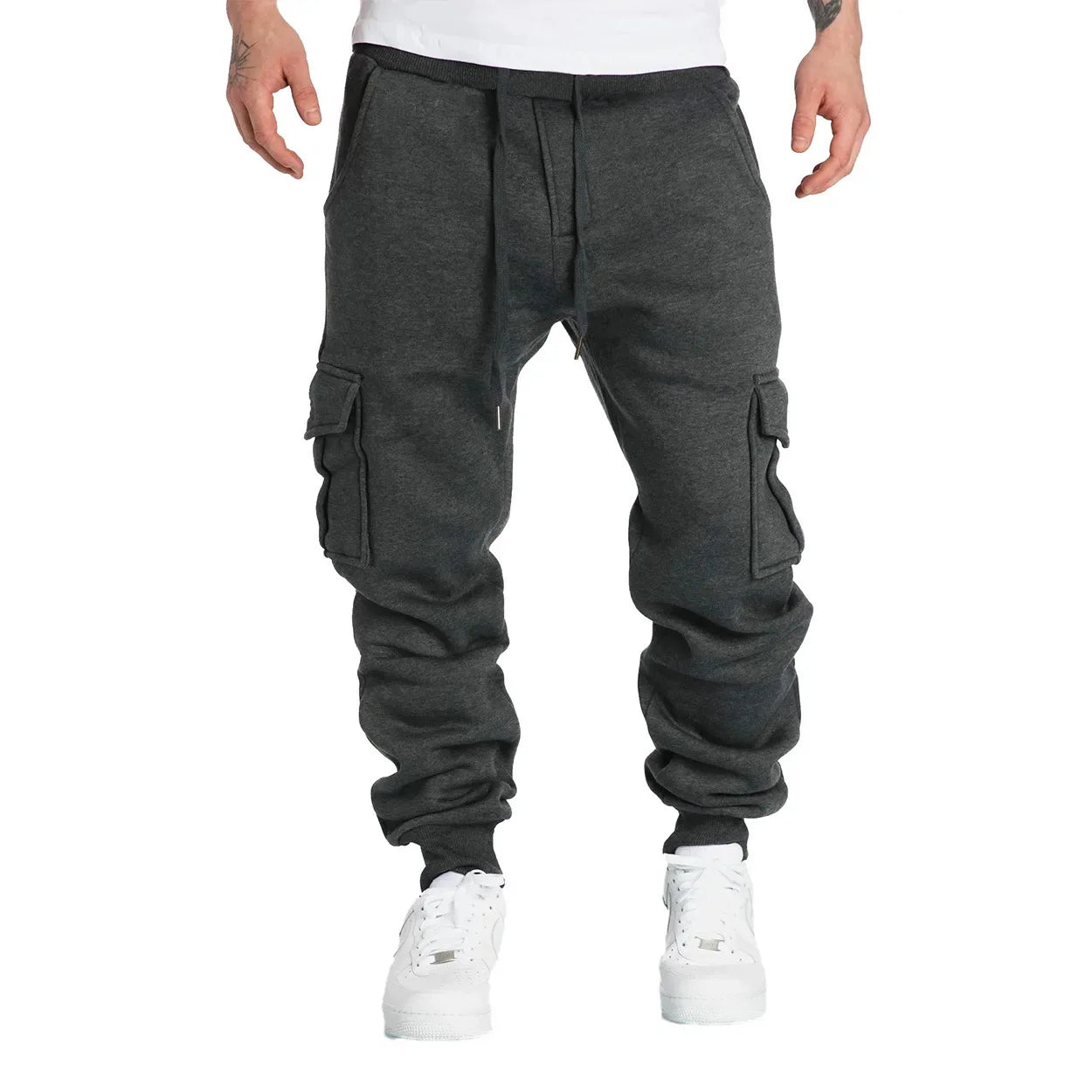 Men's Straight Fit Sweatpants with Drawstring and Pockets
