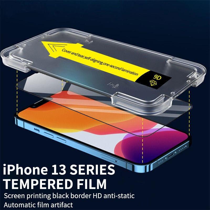 Protector de Pantalla de Vidrio Templado 9D para Modelos de iPhone
