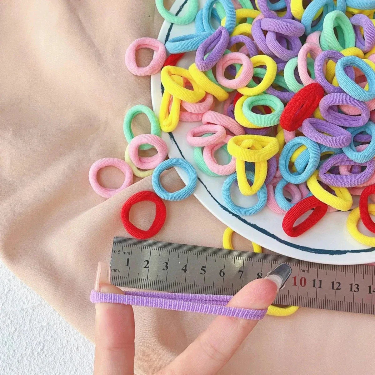 Colorful Kids Elastic Hair Bands - 20/50pcs Set