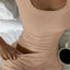 Conjunto de chándal de tanque y pantalones cortos de 2 piezas con canalé