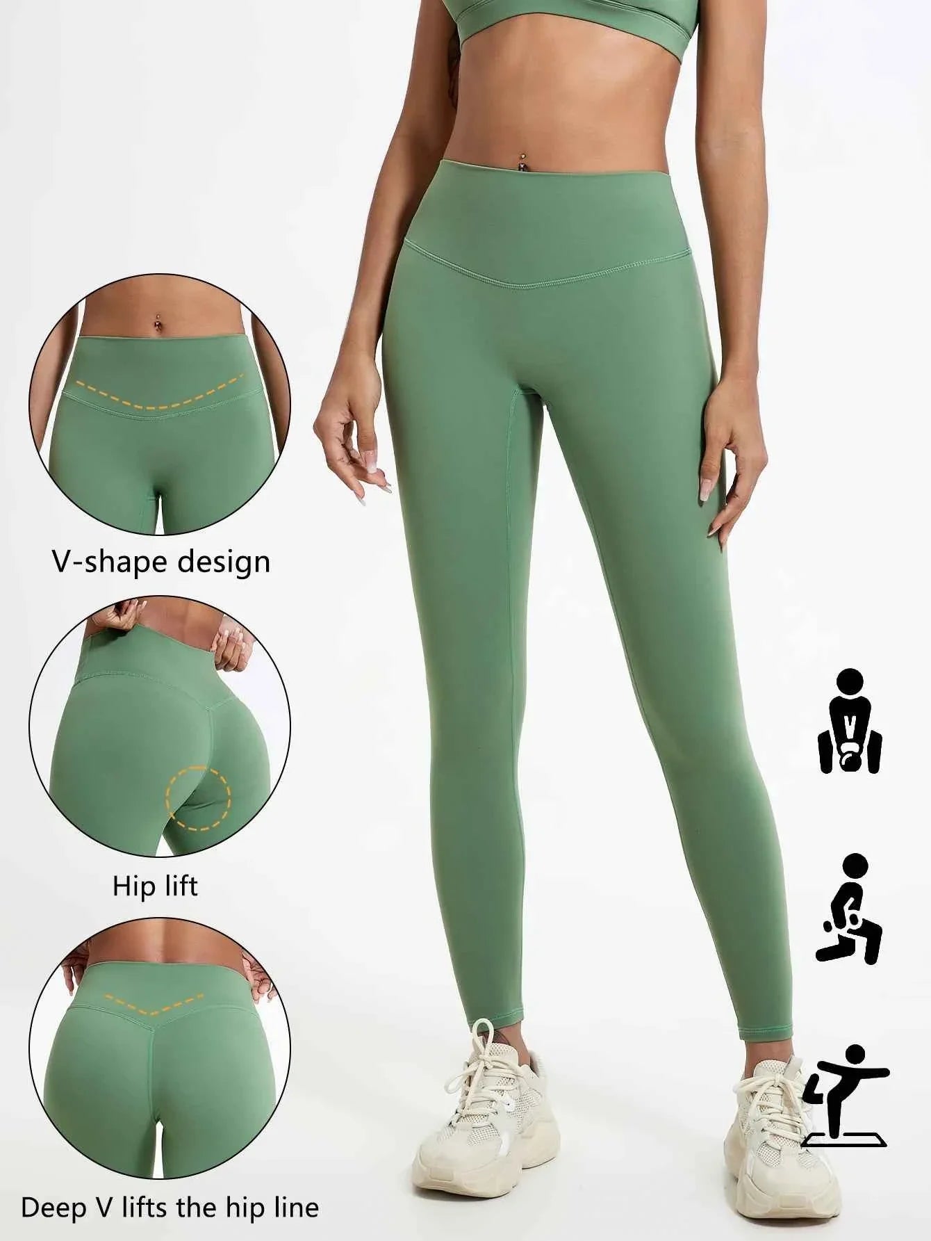 Leggings de Yoga de Cintura Alta Quick-Dry Hearuisavy