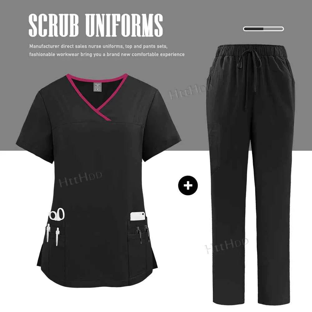 Conjunto de Uniforme Médico de Enfermera Premium para Mujeres