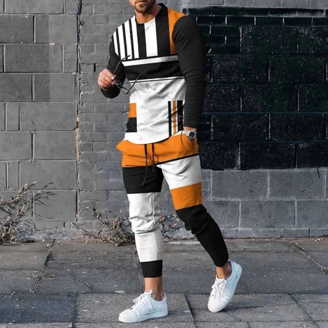 Conjunto de Chándal de Camiseta de Manga Larga y Pantalones para Hombre