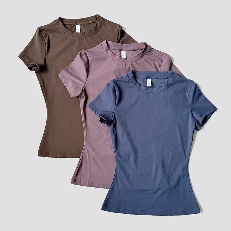 Camiseta de Yoga Sin Costuras FlexiFit para Mujeres Activas
