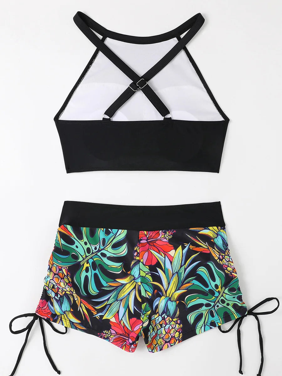 High Waist Women's Adjustable Drawstring Bikini