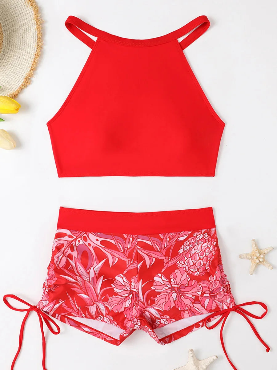 High Waist Women's Adjustable Drawstring Bikini