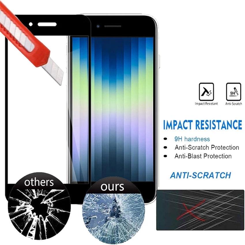 Protecteur d'écran en verre trempé complet 3PCS pour iPhone