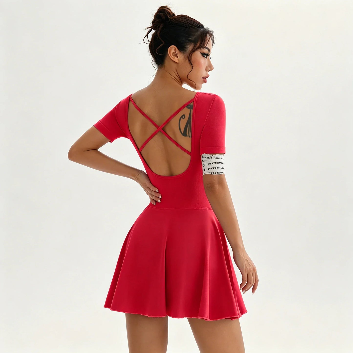 Robe de Tennis Yoga pour Femmes avec Short de Sport