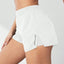 Pantalones Cortos de Yoga Falsos de Dos Piezas para Mujeres