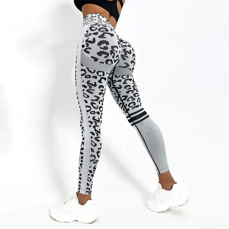 Leggings Sin Costuras con Estampado de Leopardo