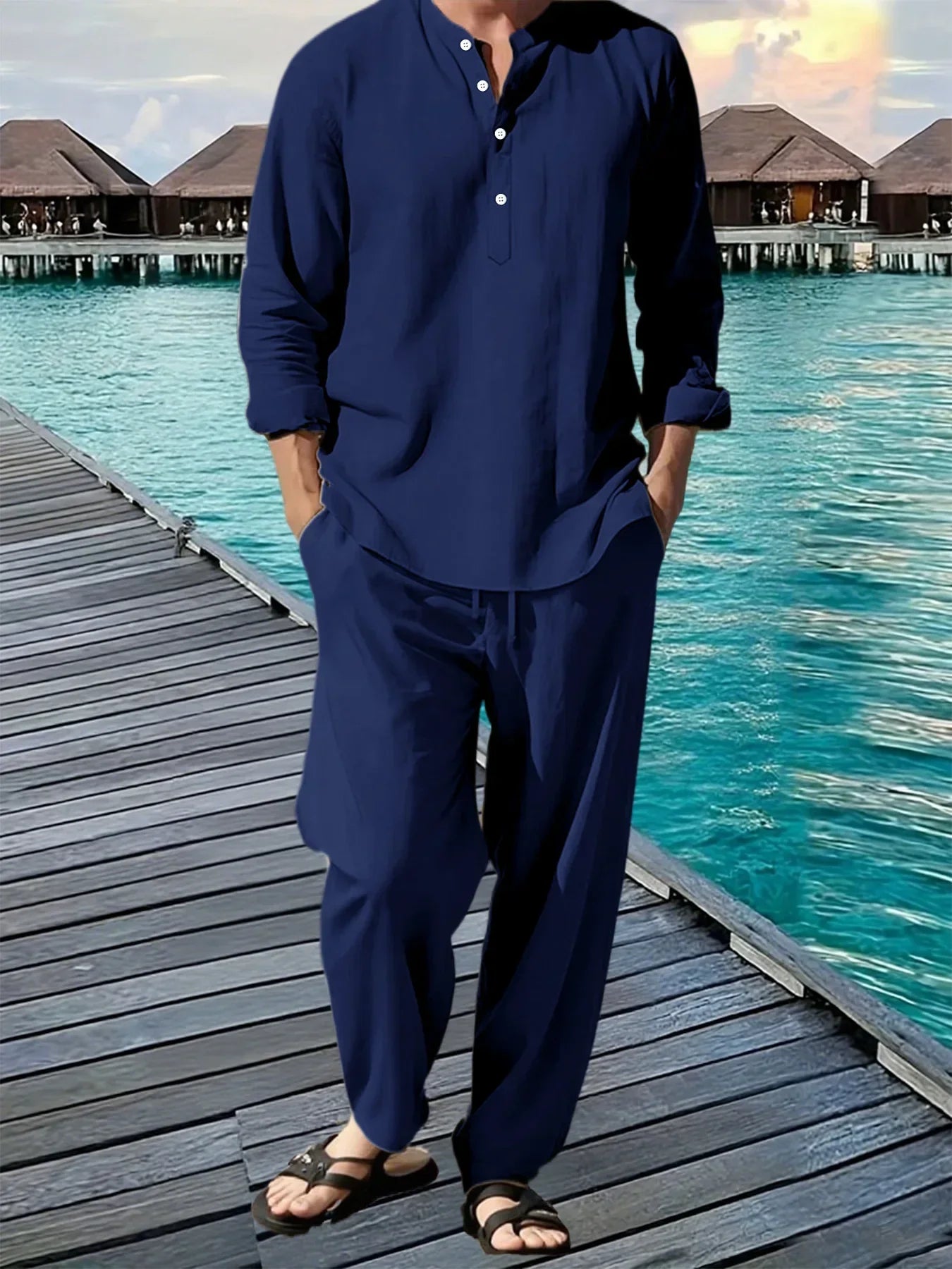 BreezeFit Men's Summer Suit: Vibrant and Durable