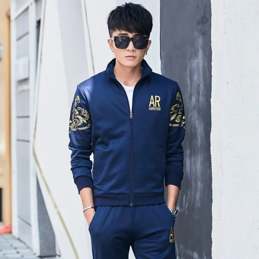 Conjunto de chándal de otoño para hombres de talla grande 5XL 6XL