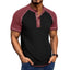 Camiseta de Cuello Alto de Parches Retro para Hombre