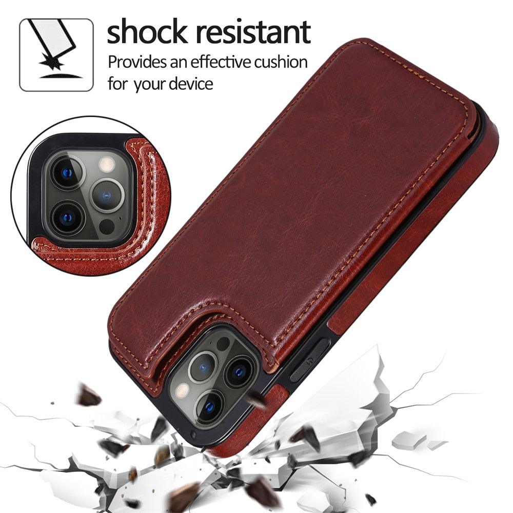 Funda de Cuero Premium para iPhone 14/13/12/11 Series
