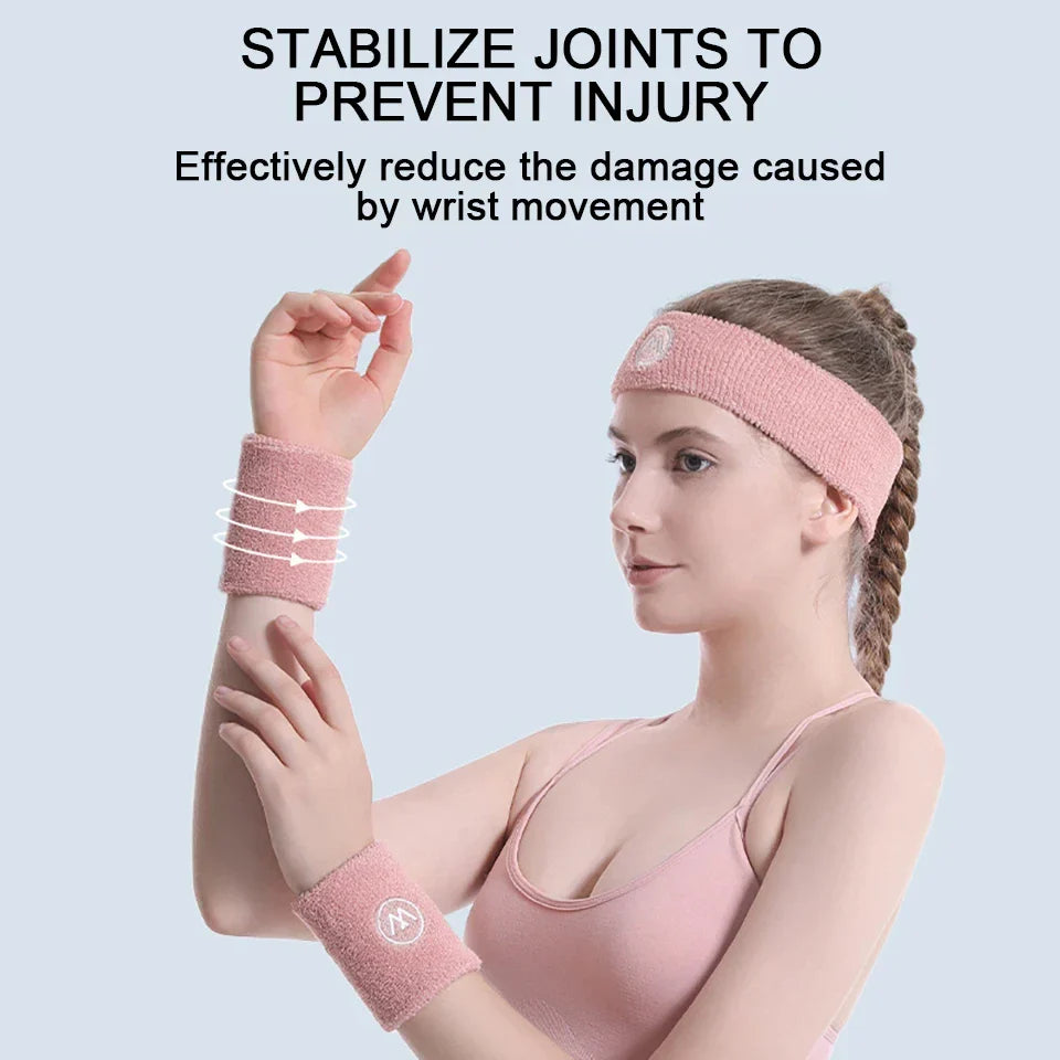 GOBYGO Exercise Headband and Wristband Set