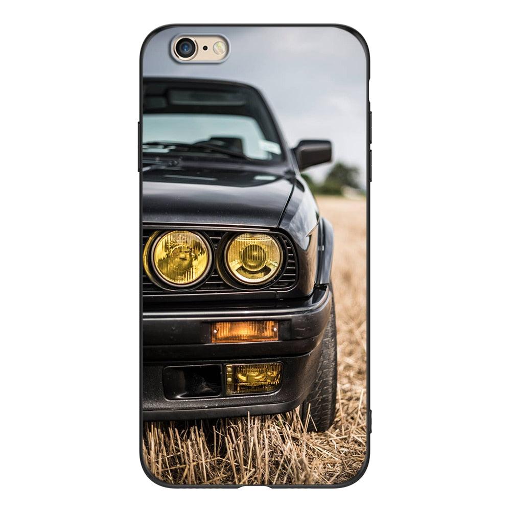 Stylish Soft Silicone Car Print Phone Case for iPhone