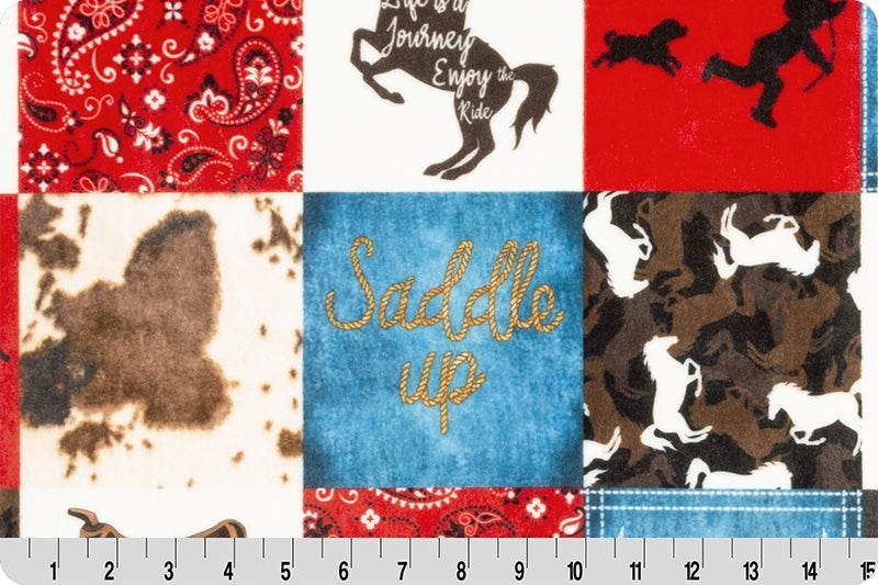 Saddle Up Digital Cuddle® Natural Fabric - 58/60" Per Yard