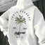 Sudadera con capucha estampada de palmeras tropicales